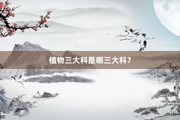 植物三大科是哪三大科？