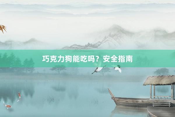 巧克力狗能吃吗？安全指南
